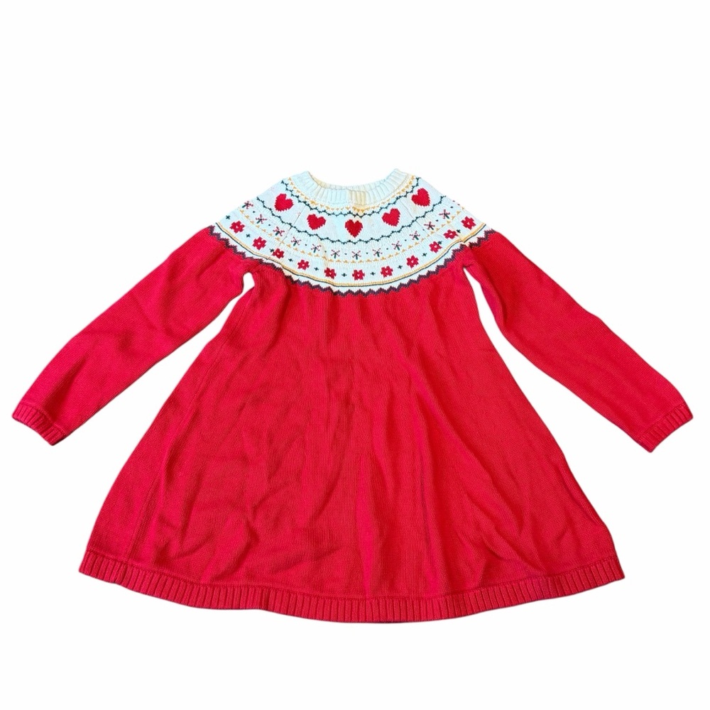 Hanna Andersson Heart Sweater Dress 6/7